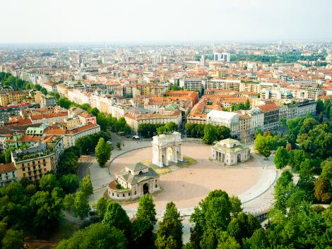 トッレ・ブランカから見たミラノの街並み