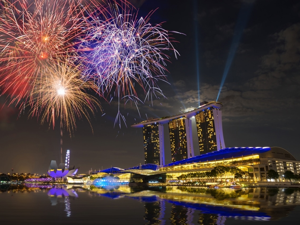 【シンガポール旅行】夜のマリーナベイサンズ