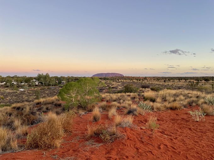 遠くにはエアーズロック！