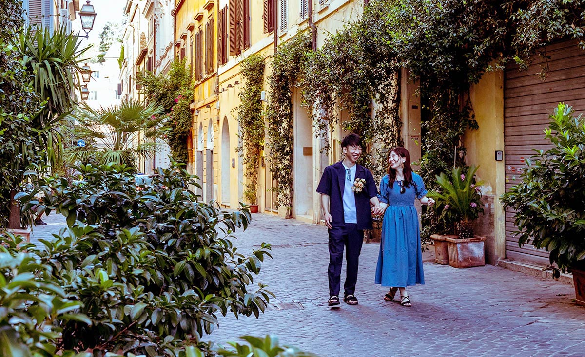 ローマでウェディングフォト撮影