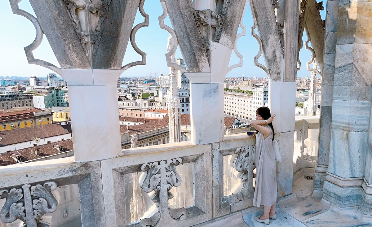 ドゥオーモ（ミラノ大聖堂）屋上からの景色