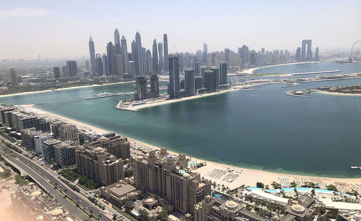 ドバイの展望台からの風景