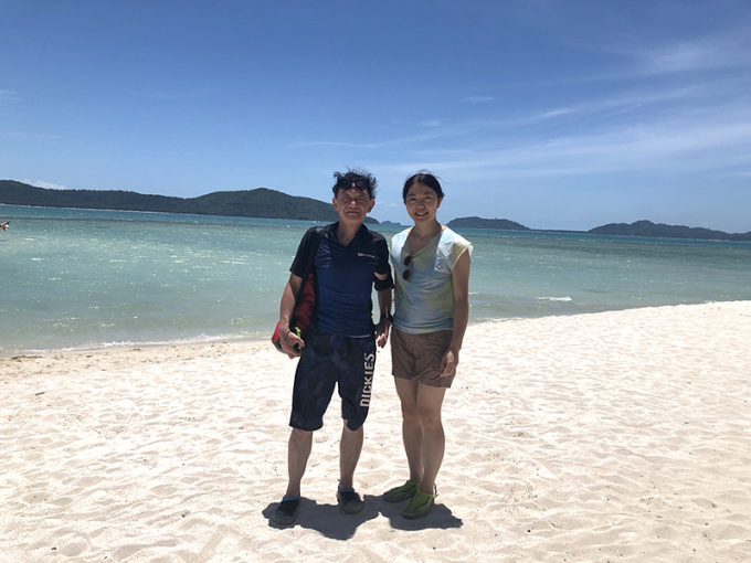 マツン島（豚島）のビーチ