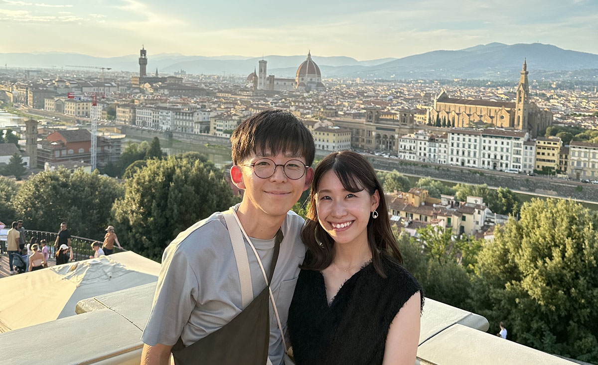 フィレンツェのミケランジェロ広場にて