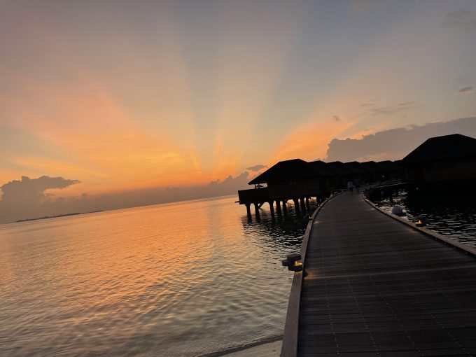 この日も夕焼けが綺麗でした。