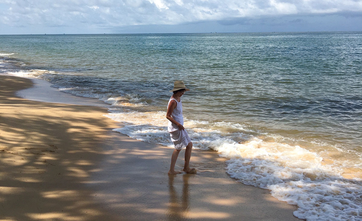 フーコック島のビーチにて