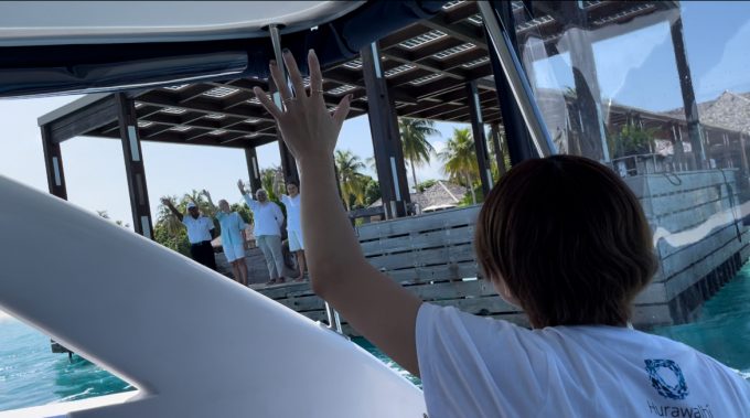 帰りはスタッフさんが見送ってくれました。寂しかったです。