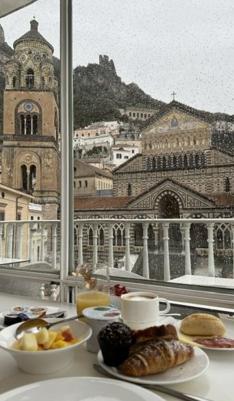 朝食会場からの景色は最高でした！