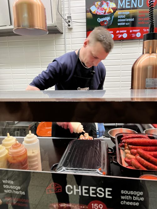 手作りソーセージ@プラハ旧市街