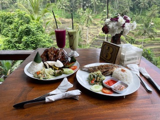ウブドのライステラスで優雅なランチタイム♡