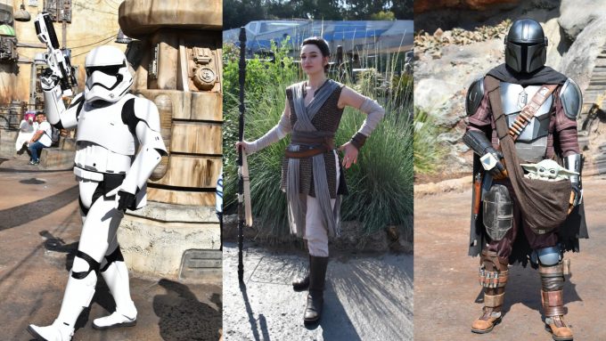 『スター・ウォーズ』に登場するキャラクターとグリーティングを楽しみました