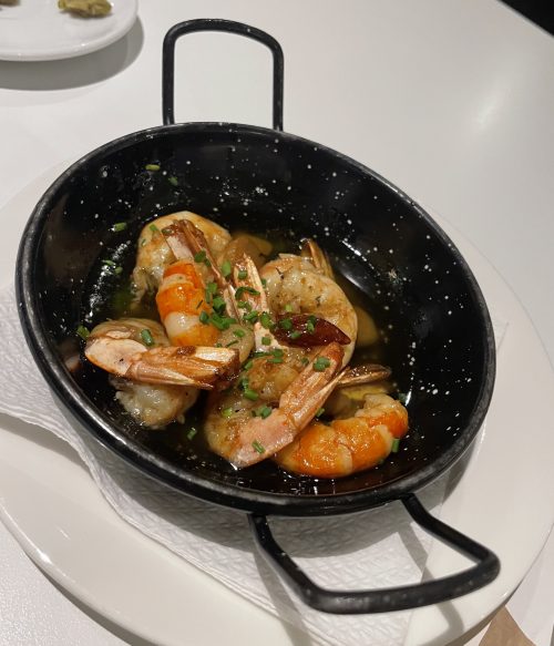 「Restaurant Santa Anna」のガーリックシュリンプ