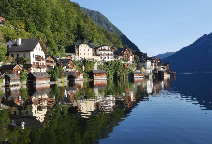 渡し舟から見たハルシュタット