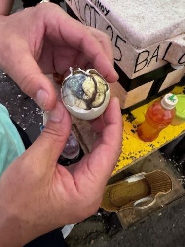 毎日食べたバロット（化直前のアヒルの卵を加熱したゆで卵）