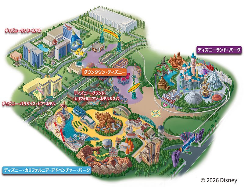 ディズニーランド・リゾートの全体マップ