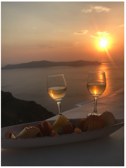 サントリーニ島の夕陽