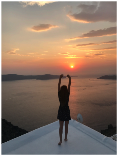 サントリーニ島の夕陽